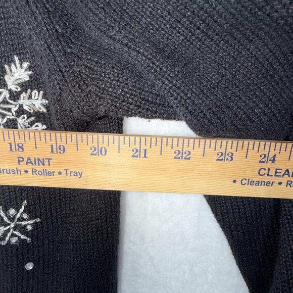 VTG Y2K Heirloom Collectibles Size XL Christmas Cardigan Snowflakes Polar Bears - Picture 8 of 11